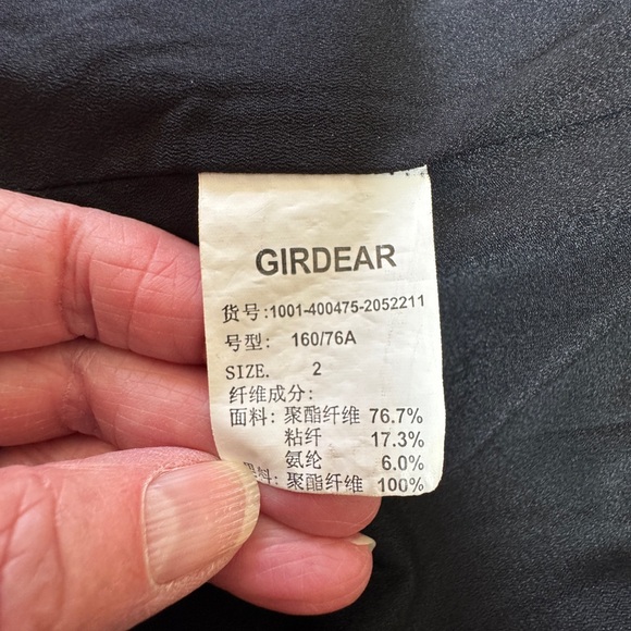 GIRDEAR Tailored Black Blazer Size 2 Structured Designer Jacket - Picture 4 of 14